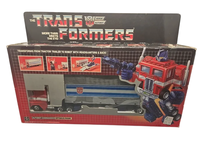 1984 Hasbro Transformers Optimus Prime Action Figure box front image 2 from Gimme80s.com, home of your favorite 1980s 1990s 2000s toys, fashion, electronics, and more