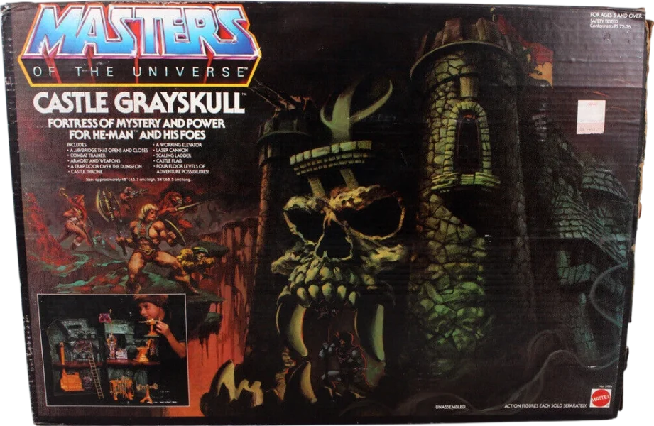 tba 1982 mattel masters of the universe (he man castle grayskull) box_front_image from Gimme80s.com, home of your favorite 1980s 1990s 2000s toys, fashion, electronics, and more