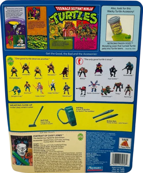 tba 1988 playmates teenage mutant ninja turtles foot clan ninja box_rear_image from Gimme80s.com, home of your favorite 1980s 1990s 2000s toys, fashion, electronics, and more