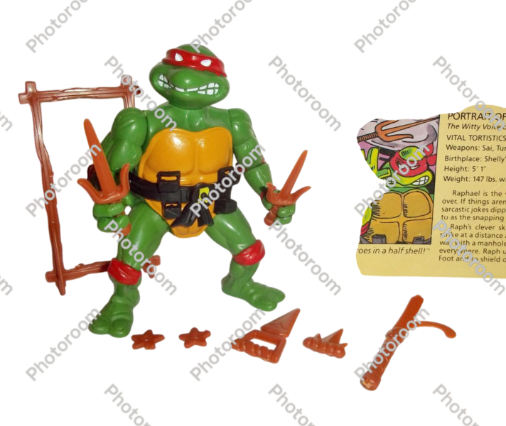 tba 1988 playmates teenage mutant ninja turtles raphael action figure product feature image from Gimme80s.com, home of your favorite 1980s 1990s 2000s toys, fashion, electronics, and more