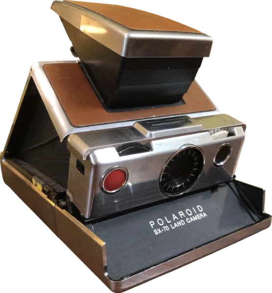 1972 polaroid polaroid sx 70 camera box_front_image from Gimme80s.com, home of your favorite 1980s 1990s 2000s toys, fashion, electronics, and more
