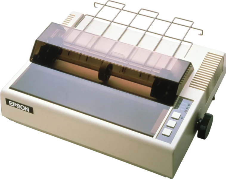 1980 epson epson dot matrix printer  box_front_image from Gimme80s.com, home of your favorite 1980s 1990s 2000s toys, fashion, electronics, and more