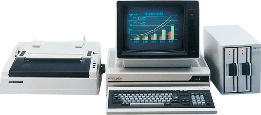 1982 nec nec pc 9801 computer  box_front_image from Gimme80s.com, home of your favorite 1980s 1990s 2000s toys, fashion, electronics, and more