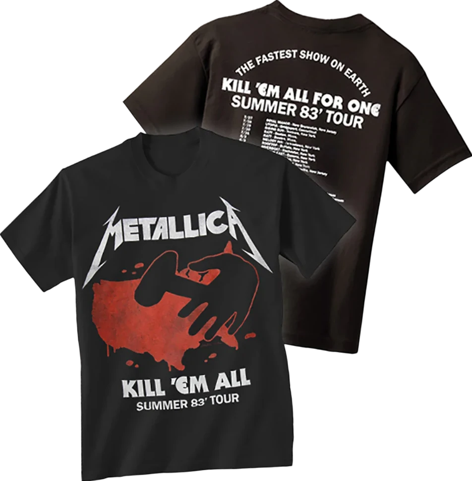 80s 90s Vintage Metallica “Kill ‘Em All” Tour Shirt