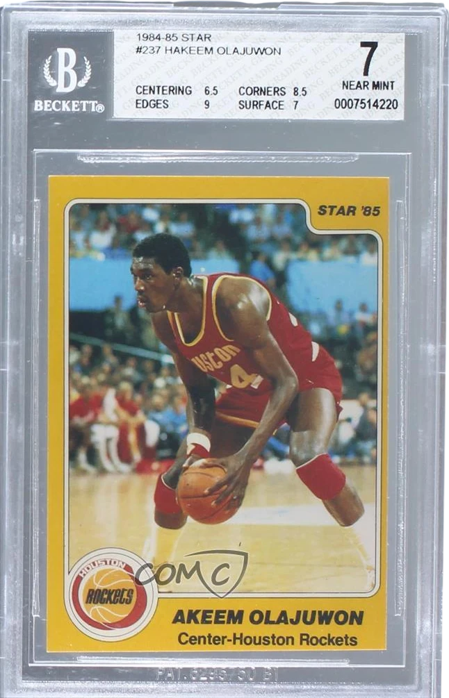 1984 1984 Topps #7 Hakeem Olajuwon RC - Gimme80s.com