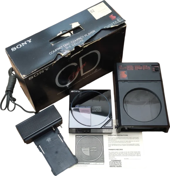 1984 sony sony d 50 cd player product_perspective_image from Gimme80s.com, home of your favorite 1980s 1990s 2000s toys, fashion, electronics, and more