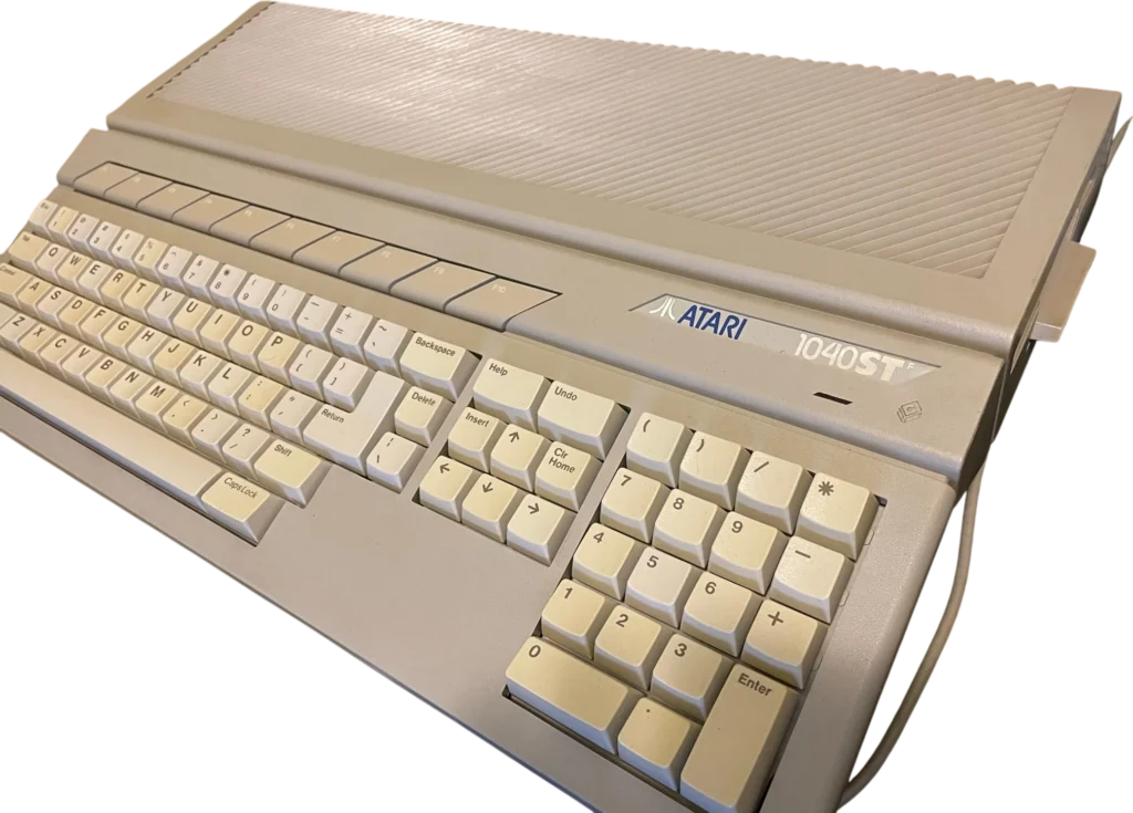 1985 atari atari 1040 st computer box_front_image from Gimme80s.com, home of your favorite 1980s 1990s 2000s toys, fashion, electronics, and more