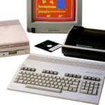 1985 commodore vintage commodore 128 computer box_front_image from Gimme80s.com, home of your favorite 1980s 1990s 2000s toys, fashion, electronics, and more