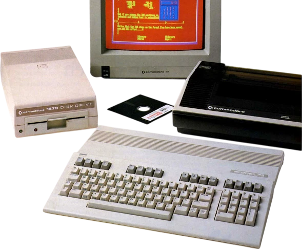 1985 commodore vintage commodore 128 computer box_front_image from Gimme80s.com, home of your favorite 1980s 1990s 2000s toys, fashion, electronics, and more