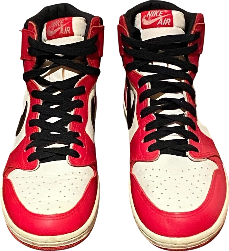 1985 nike nike air jordan 1  box_front_image from Gimme80s.com, home of your favorite 1980s 1990s 2000s toys, fashion, electronics, and more