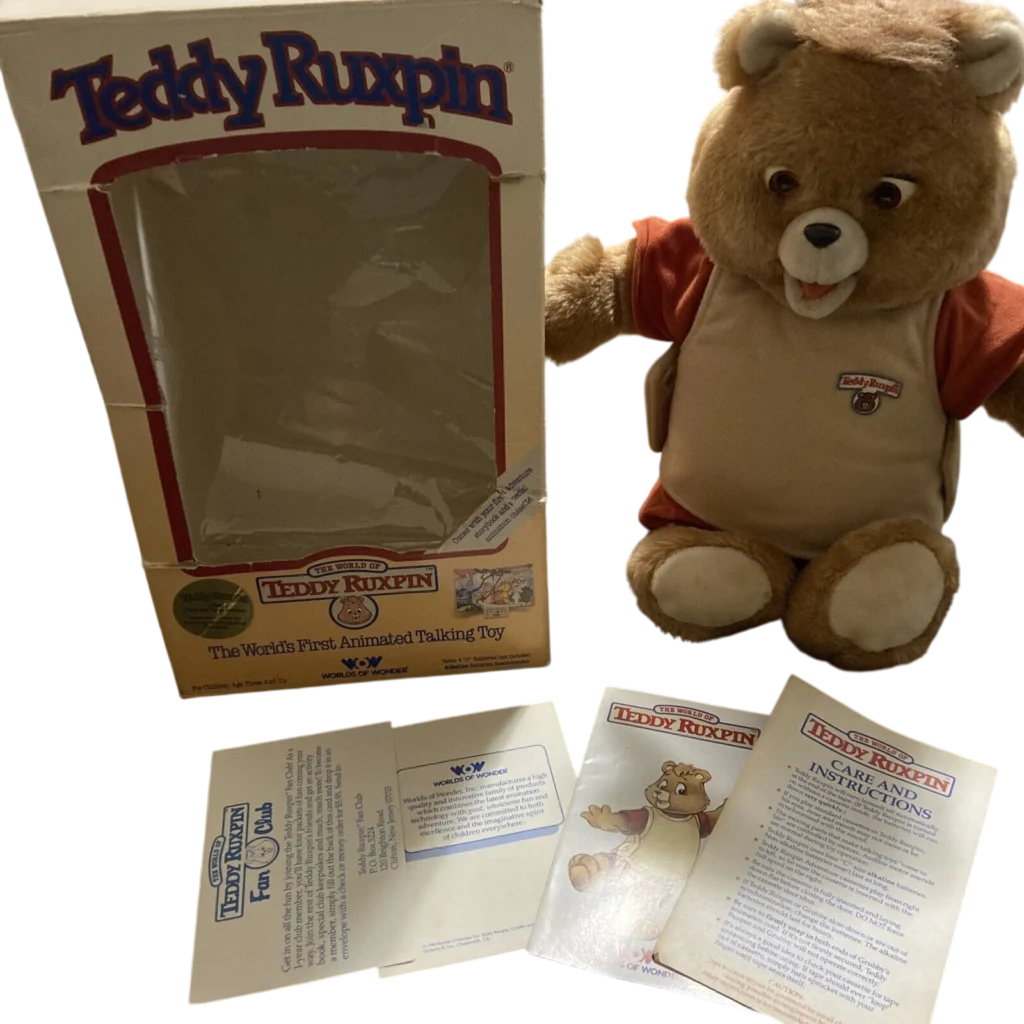 1985 worlds of wonder teddy ruxpin storyteller box_front_image from Gimme80s.com, home of your favorite 1980s 1990s 2000s toys, fashion, electronics, and more