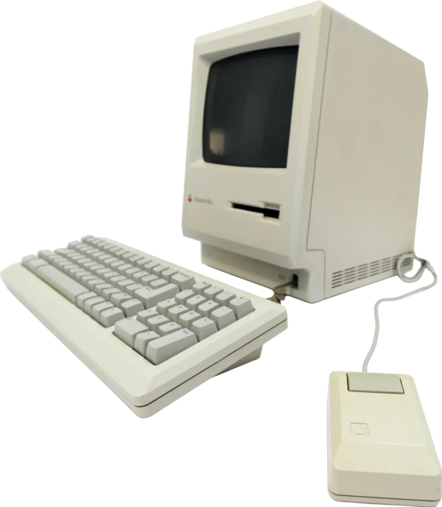 1986 apple apple macintosh plus m0001a box_front_image from Gimme80s.com, home of your favorite 1980s 1990s 2000s toys, fashion, electronics, and more