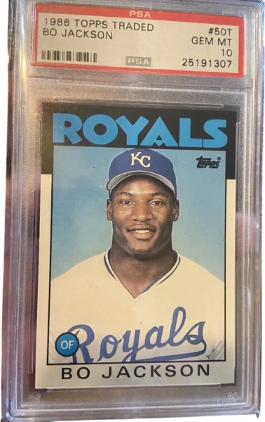 1986 bo jackson 1986 topps traded #50t bo jackson rc product_front_image from Gimme80s.com, home of your favorite 1980s 1990s 2000s toys, fashion, electronics, and more