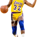 1987 Magic Johnson Showtime Lakers Poster