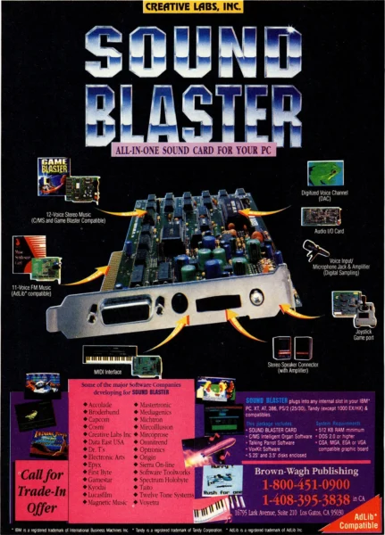 1989 creative labs creative labs sound blaster  box_front_image from Gimme80s.com, home of your favorite 1980s 1990s 2000s toys, fashion, electronics, and more