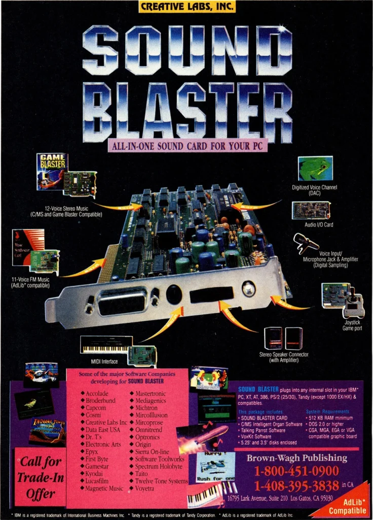 1989 creative labs creative labs sound blaster  box_front_image from Gimme80s.com, home of your favorite 1980s 1990s 2000s toys, fashion, electronics, and more