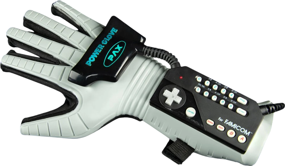 1989 nintendo nintendo power glove product_front_image from Gimme80s.com, home of your favorite 1980s 1990s 2000s toys, fashion, electronics, and more