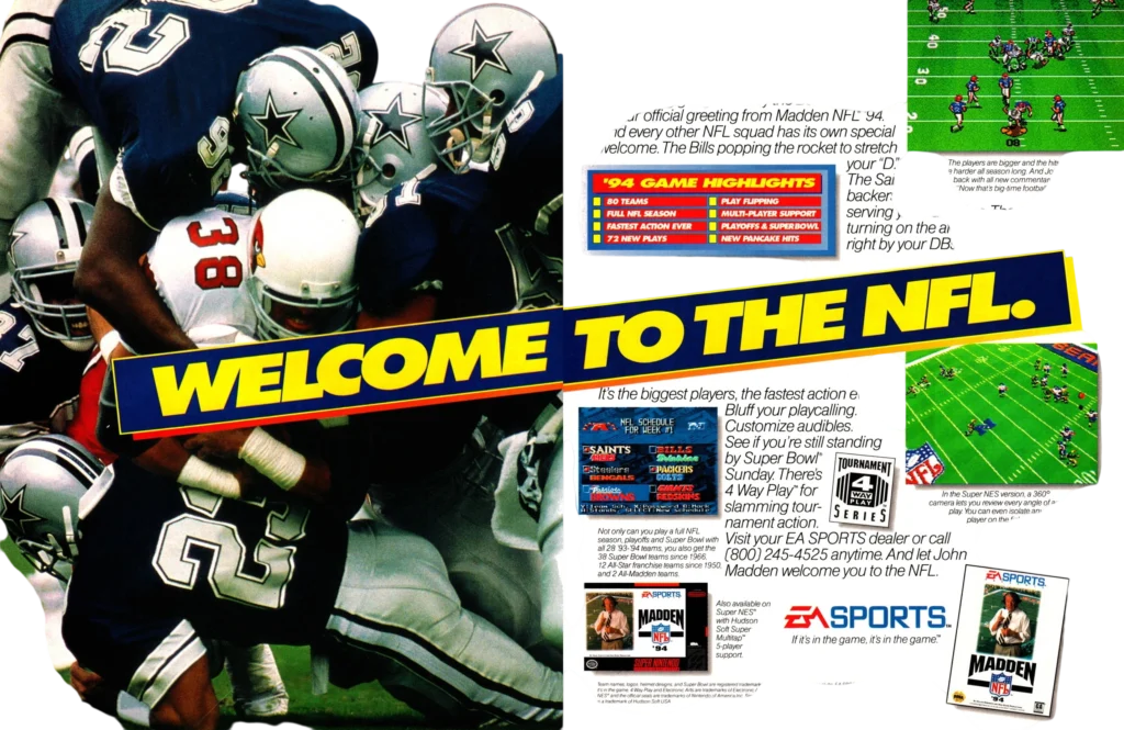 1993 ea sports madden nfl '94 box_front_image from Gimme80s.com, home of your favorite 1980s 1990s 2000s toys, fashion, electronics, and more