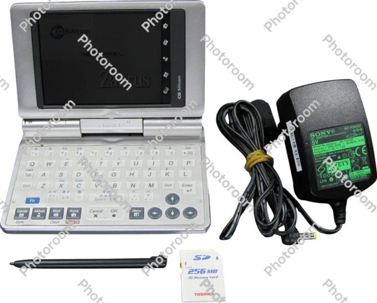 1996 sharp sharp zaurus pda  box_front_image from Gimme80s.com, home of your favorite 1980s 1990s 2000s toys, fashion, electronics, and more