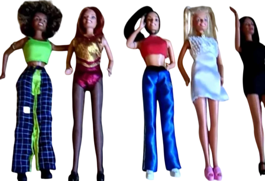 1997 spice girls spice girls "wannabe" doll set product_front_image from Gimme80s.com, home of your favorite 1980s 1990s 2000s toys, fashion, electronics, and more